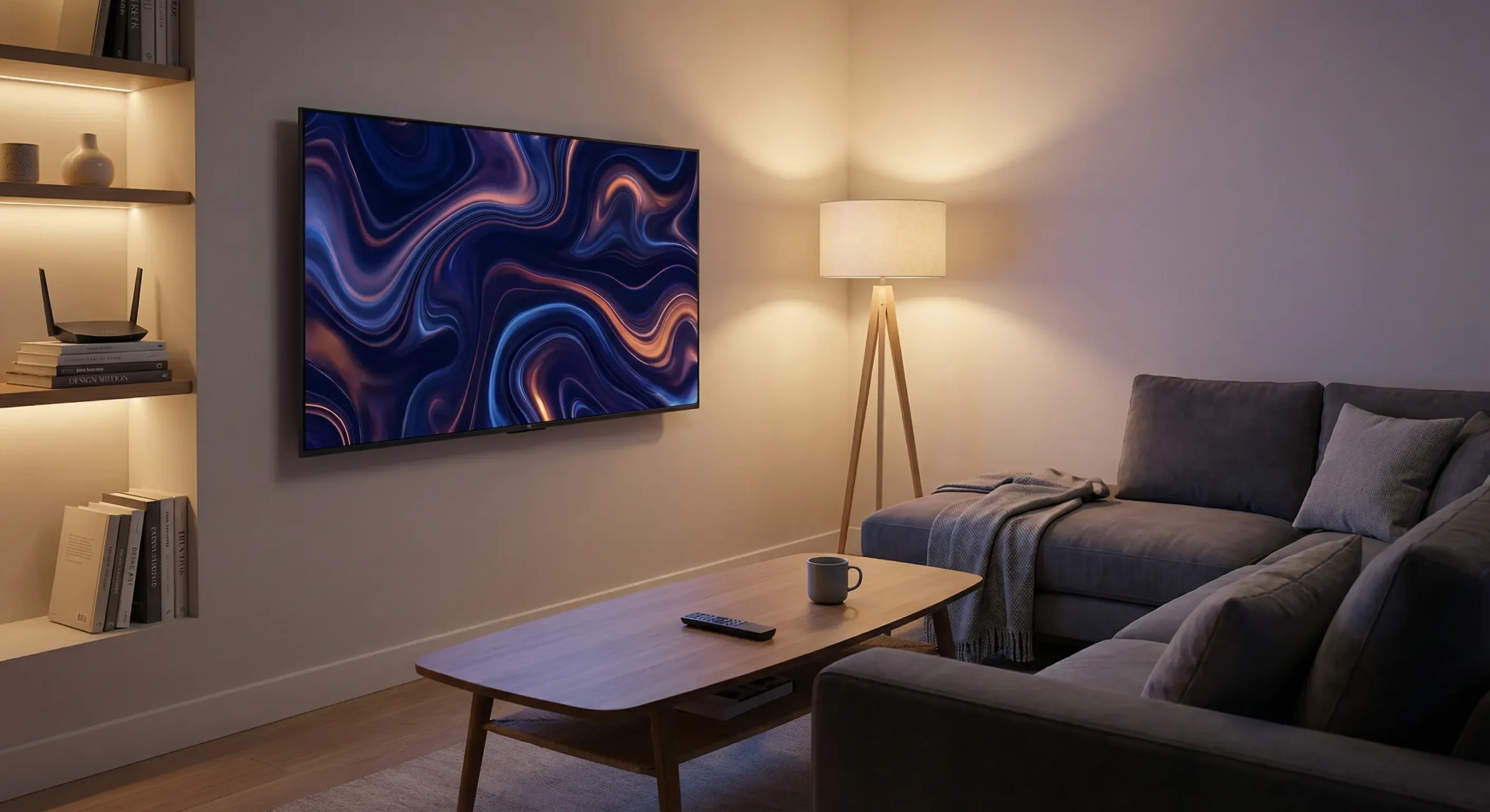 Modern smart TV setup representing best IPTV in UK viewing experience