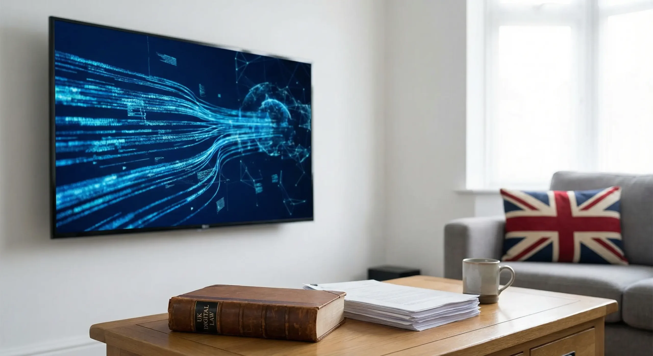 Modern TV setup representing IPTV legality in the United Kingdom